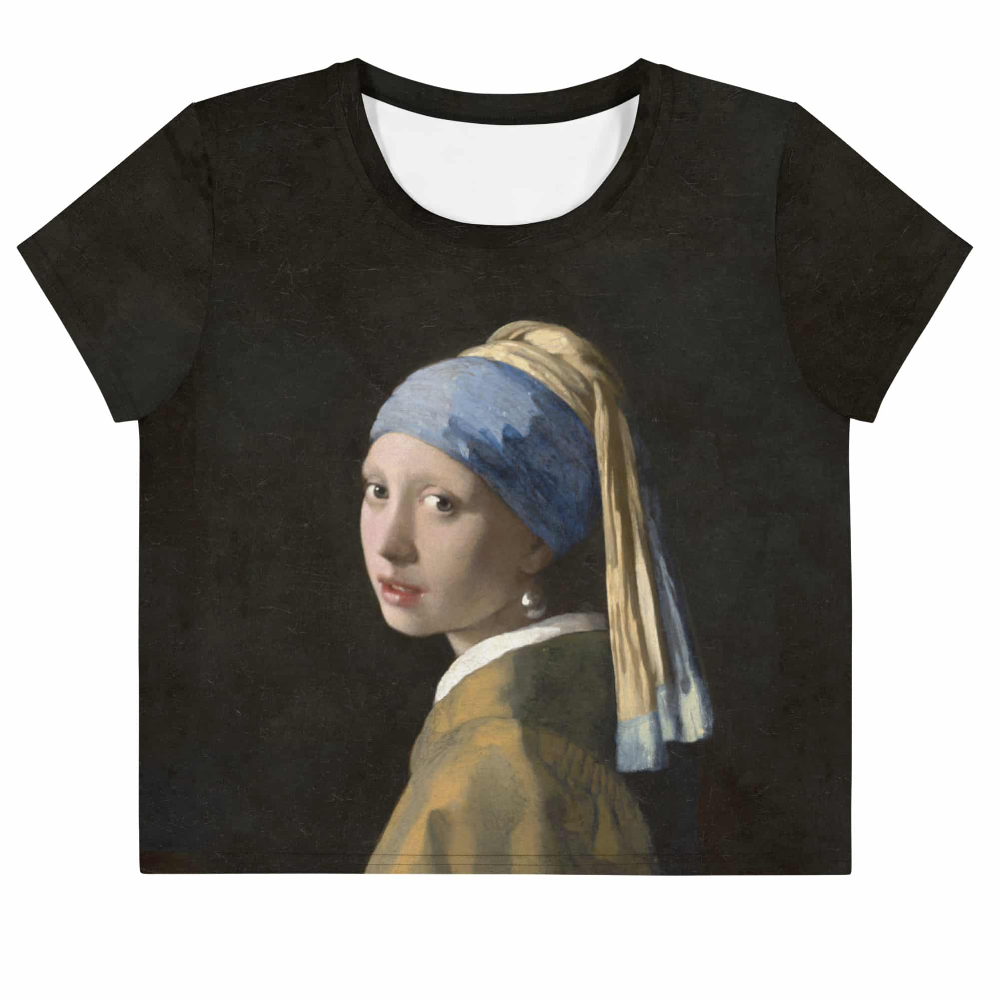 Girl with a Pearl Earring Crop Tee Women