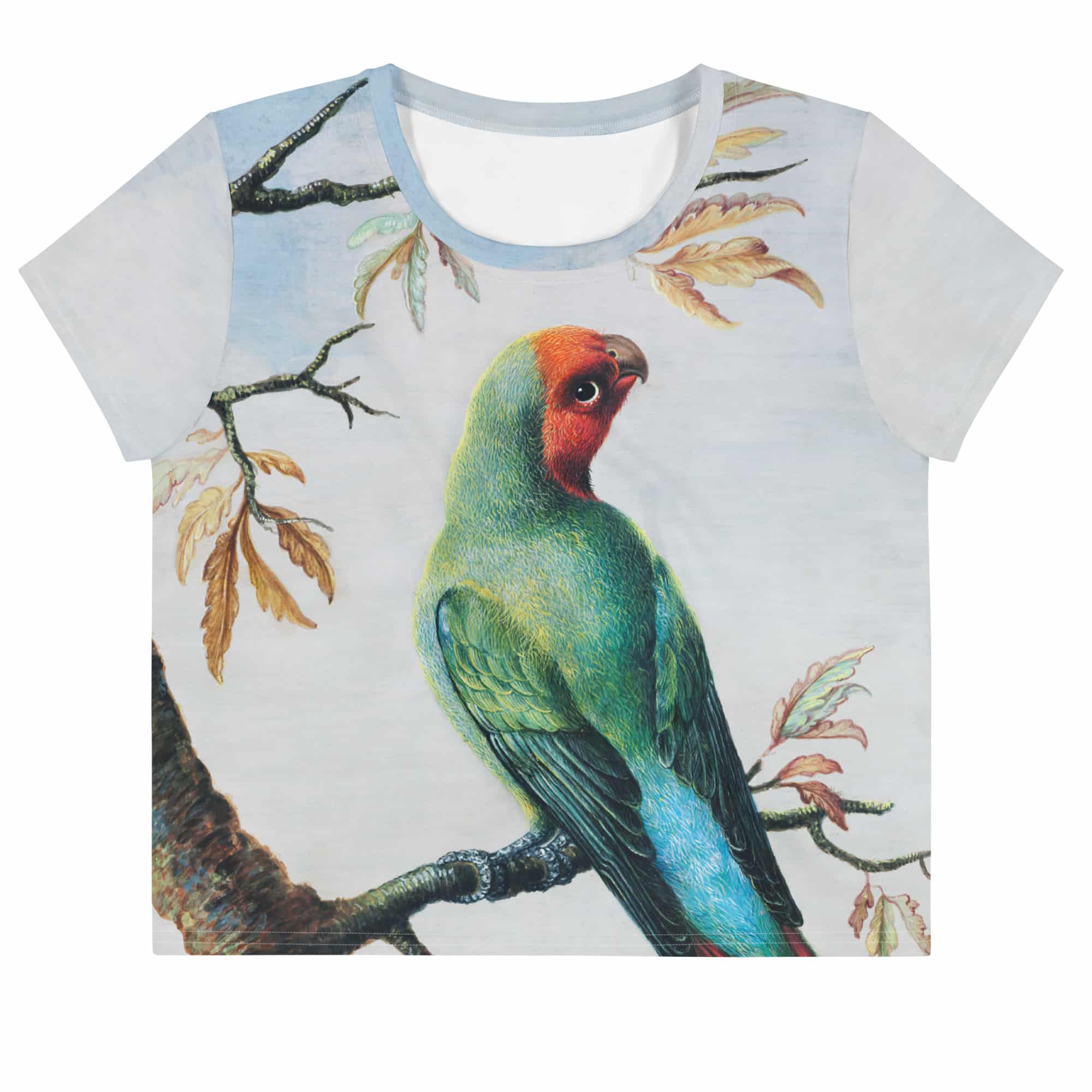 Cherry Headed Conure Crop Tee Women