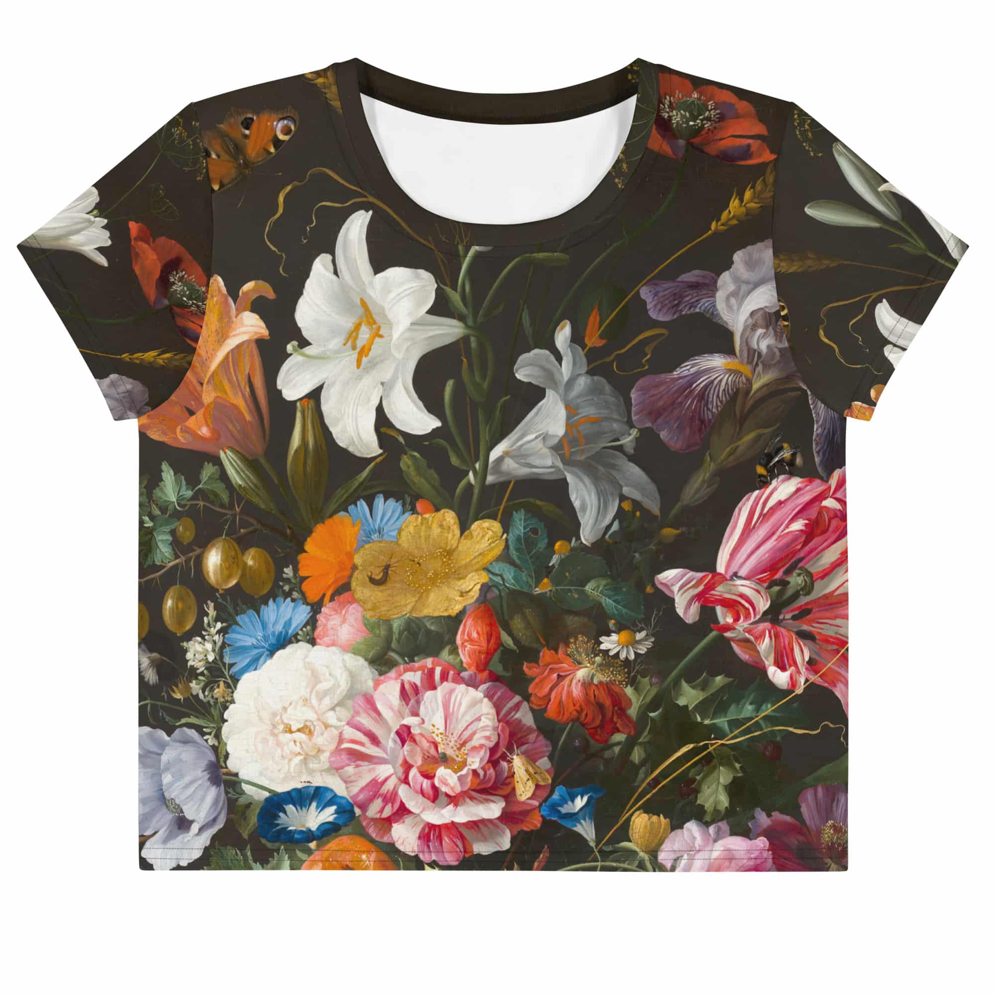 Vase of Flowers Crop Tee Women