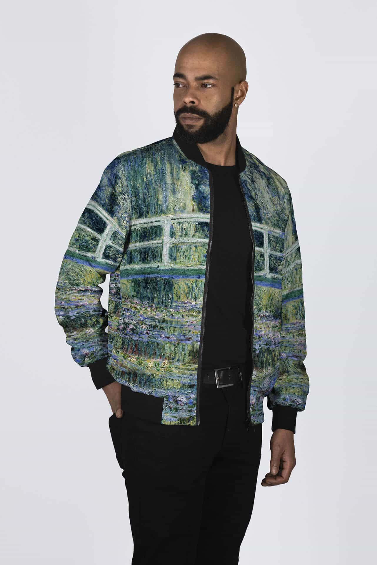 Water Lilies Bomber Jacket for men