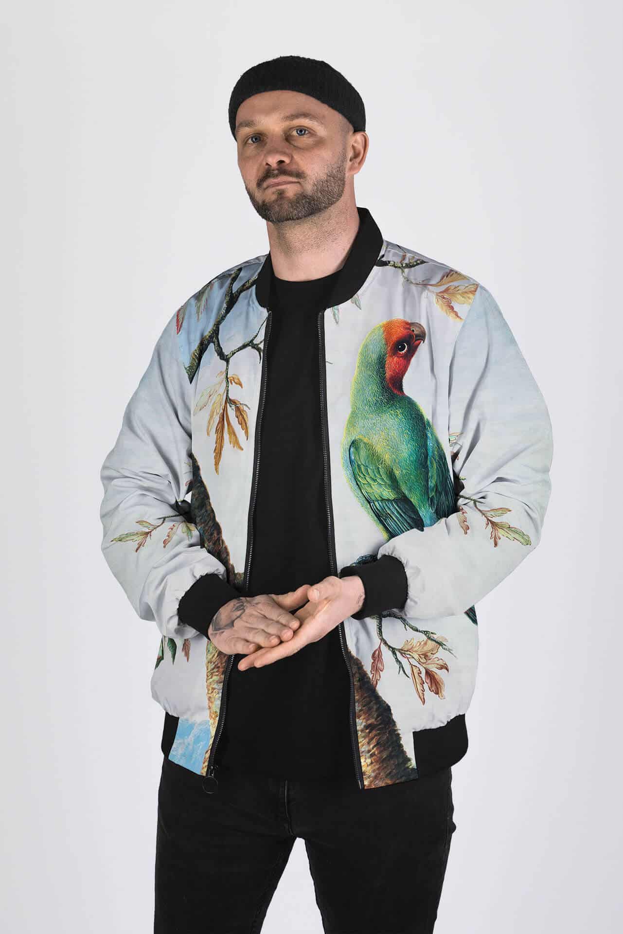 Cherry Headed Conure Bomber Jacket Men